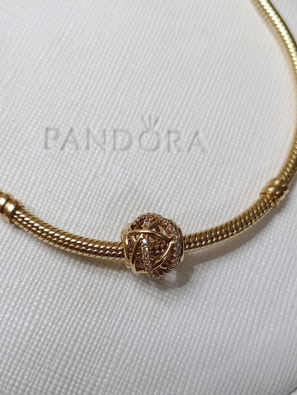 Pandora 14k Gold & Clear CZ Galaxy Charm